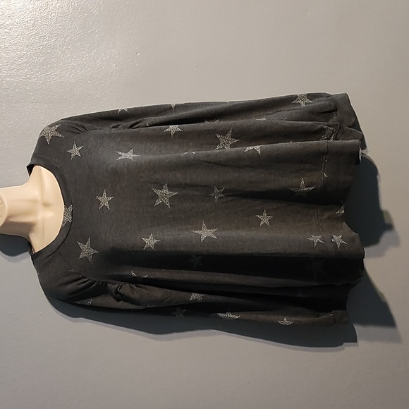 Oxford & Park women's charcoal gray with stars blouse size 2XL - Picture 3 of 17